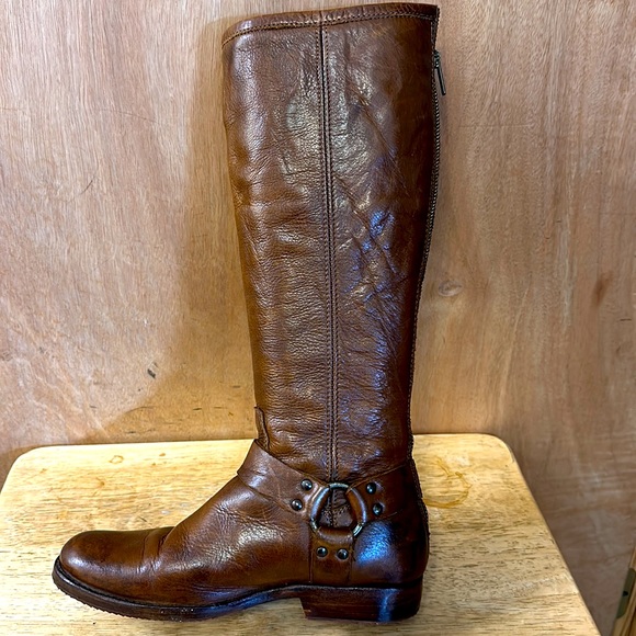 Frye women’s 16” boots w/ full back zippers size 8 new custom soles & heels - Picture 8 of 15